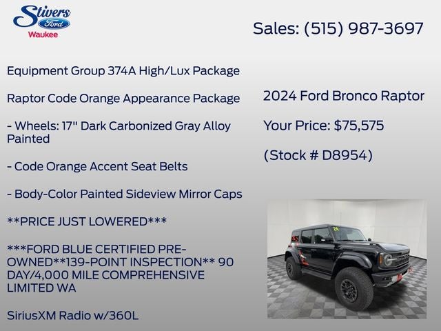 2024 Ford Bronco Raptor
