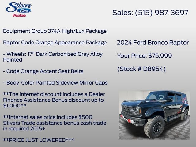 2024 Ford Bronco Raptor