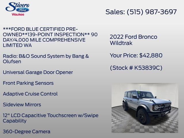 2022 Ford Bronco Wildtrak