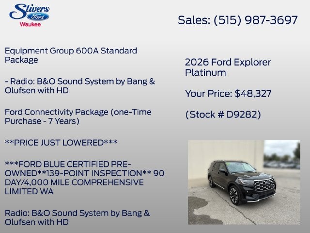 2026 Ford Explorer Platinum