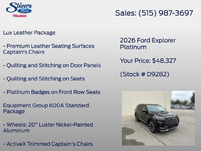 2026 Ford Explorer Platinum