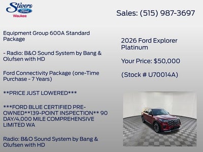 2026 Ford Explorer Platinum