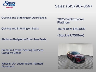 2026 Ford Explorer Platinum