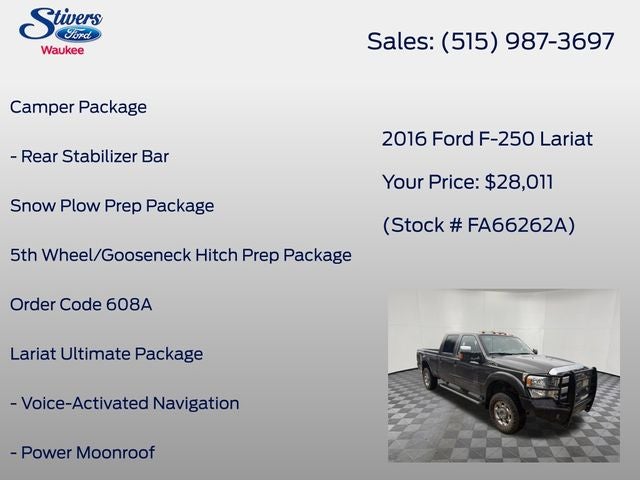 2016 Ford F-250SD Lariat