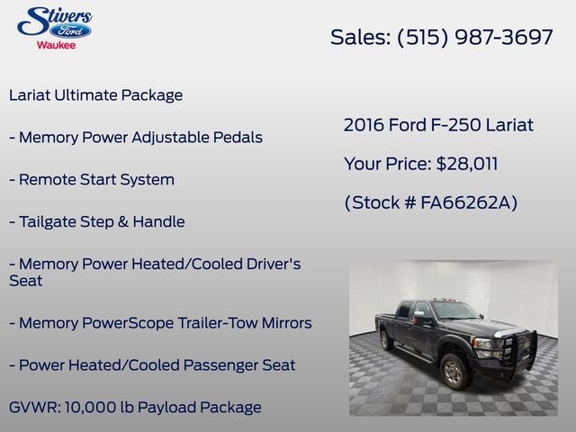 2016 Ford F-250SD Lariat