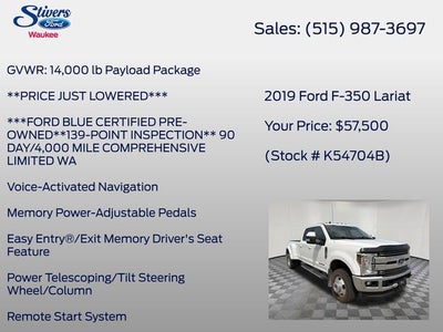 2019 Ford F-350SD Lariat DRW