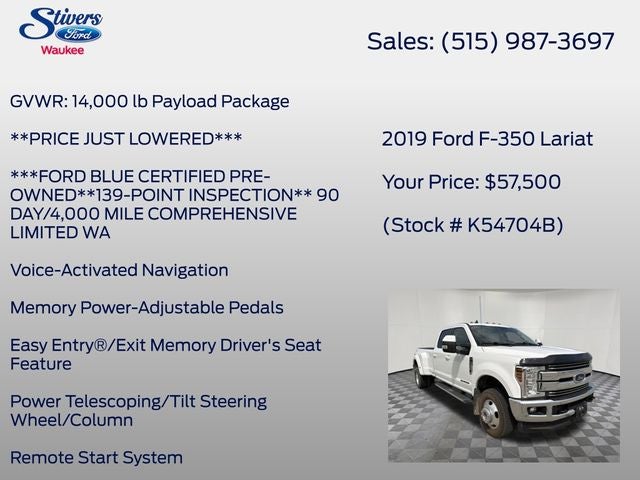 2019 Ford F-350SD Lariat DRW