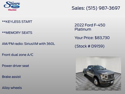 2022 Ford F-450SD Platinum DRW