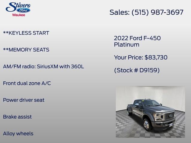 2022 Ford F-450SD Platinum DRW