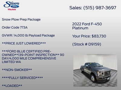 2022 Ford F-450SD Platinum DRW