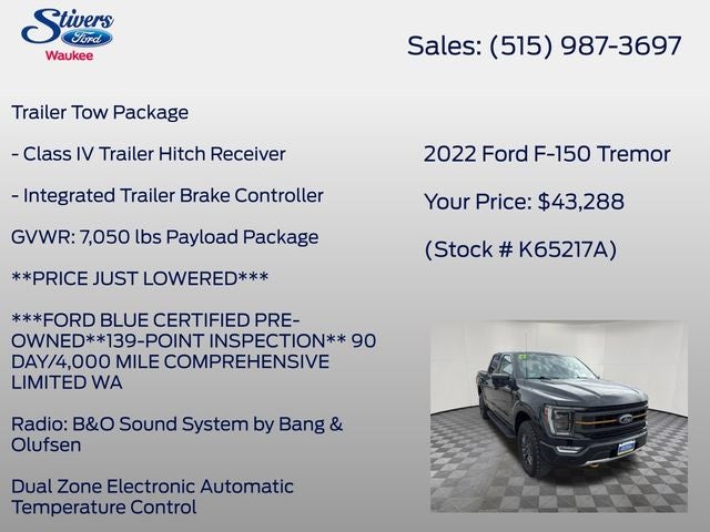 2022 Ford F-150 Tremor