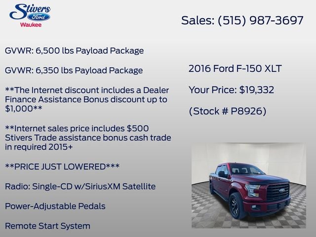 2016 Ford F-150 XLT