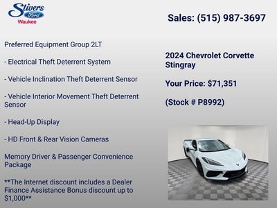 2024 Chevrolet Corvette Stingray 2LT