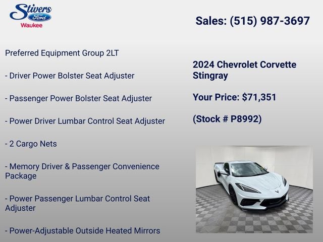 2024 Chevrolet Corvette Stingray 2LT