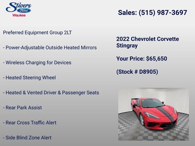 2022 Chevrolet Corvette Stingray 2LT