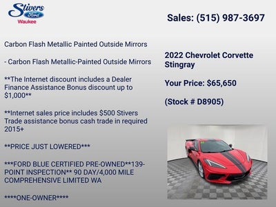 2022 Chevrolet Corvette Stingray 2LT