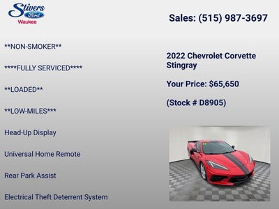 2022 Chevrolet Corvette Stingray 2LT