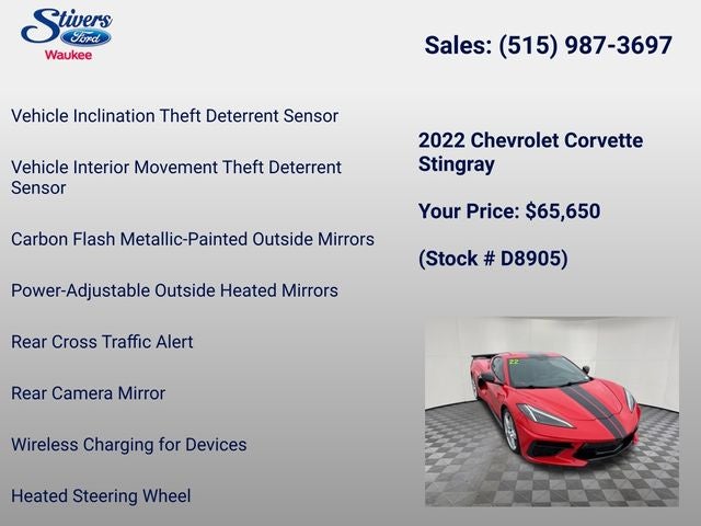 2022 Chevrolet Corvette Stingray 2LT