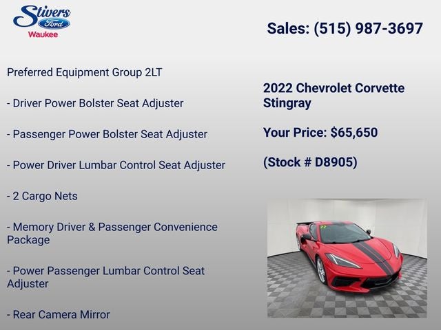 2022 Chevrolet Corvette Stingray 2LT