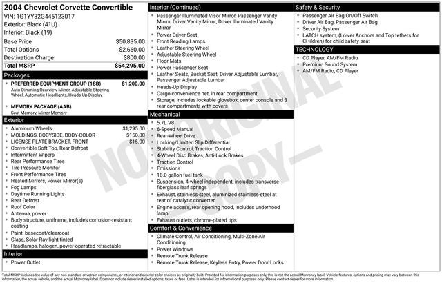 2004 Chevrolet Corvette Base