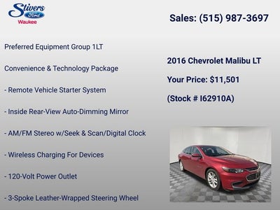 2016 Chevrolet Malibu LT 1LT