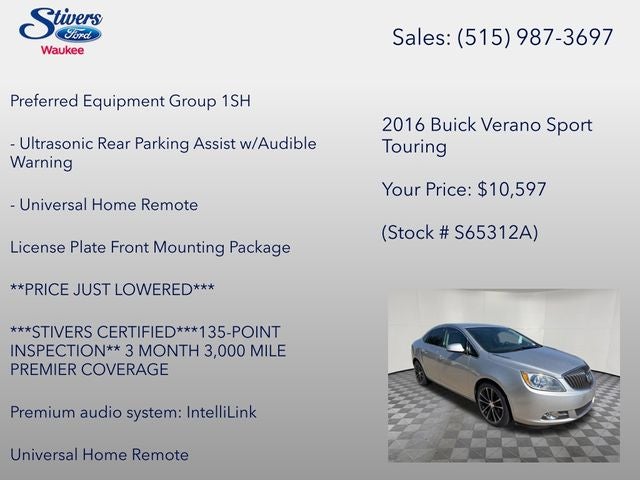2016 Buick Verano Sport Touring Group