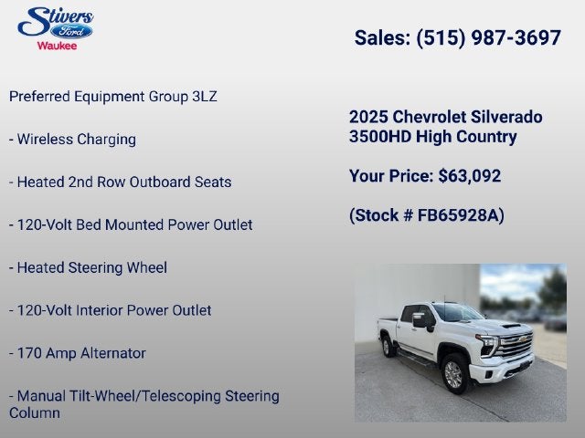 2025 Chevrolet Silverado 3500HD High Country