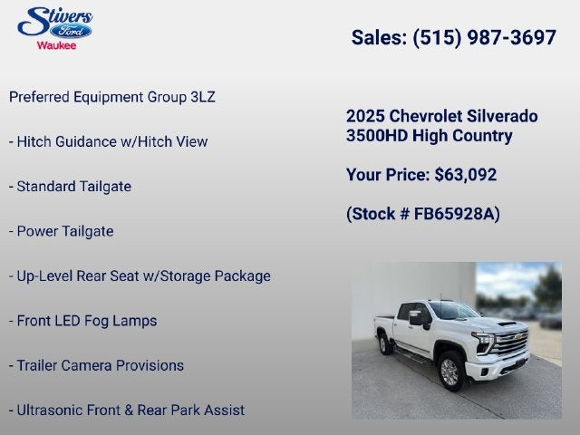 2025 Chevrolet Silverado 3500HD High Country