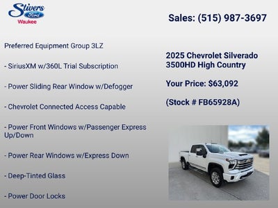2025 Chevrolet Silverado 3500HD High Country