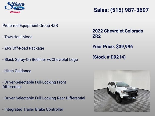 2022 Chevrolet Colorado ZR2