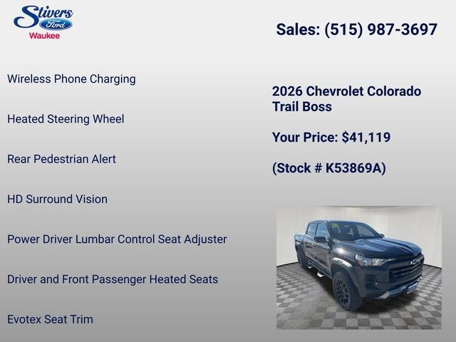 2026 Chevrolet Colorado Trail Boss