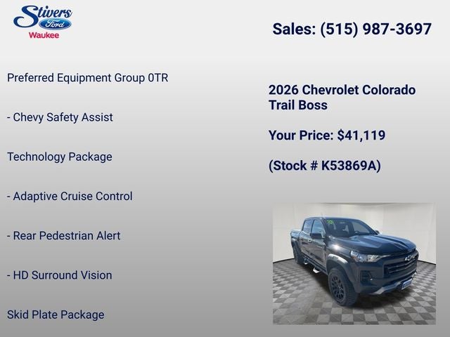 2026 Chevrolet Colorado Trail Boss