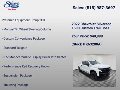 2022 Chevrolet Silverado 1500 LTD Custom Trail Boss