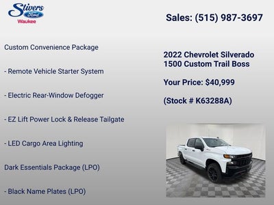 2022 Chevrolet Silverado 1500 LTD Custom Trail Boss
