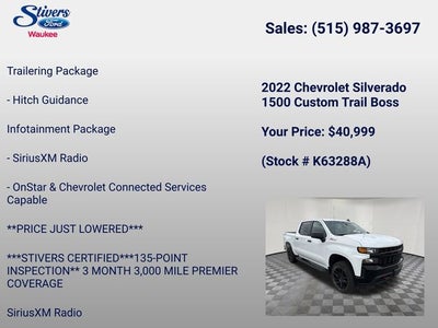 2022 Chevrolet Silverado 1500 LTD Custom Trail Boss