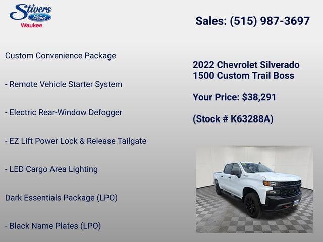 2022 Chevrolet Silverado 1500 LTD Custom Trail Boss