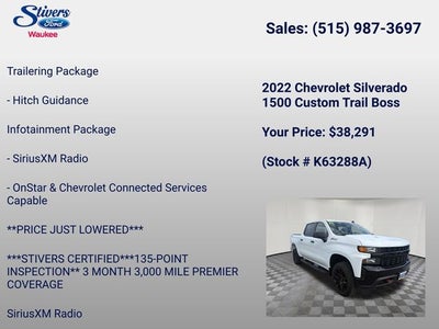 2022 Chevrolet Silverado 1500 LTD Custom Trail Boss