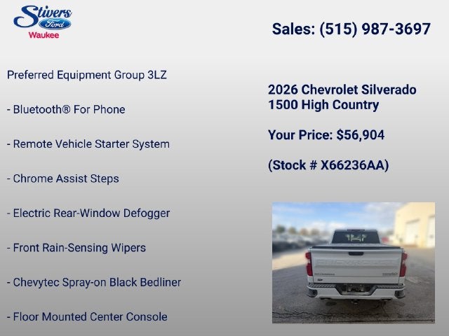 2026 Chevrolet Silverado 1500 High Country