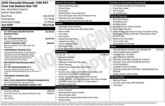 2020 Chevrolet Silverado 1500 RST