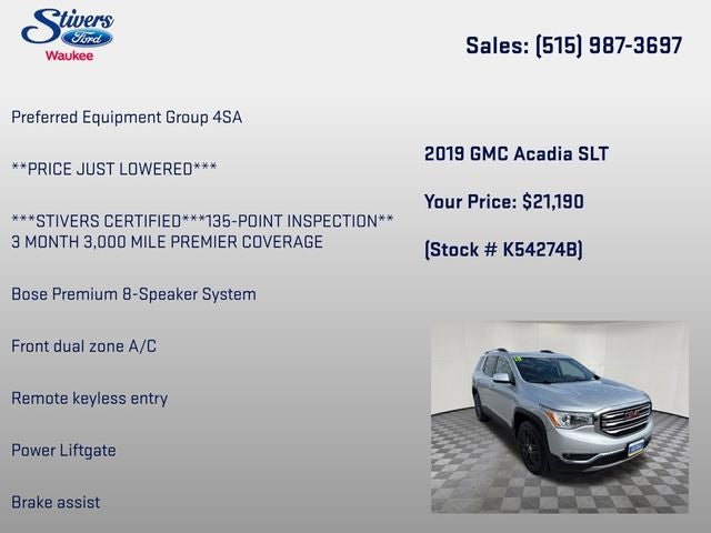 2019 GMC Acadia SLT-1