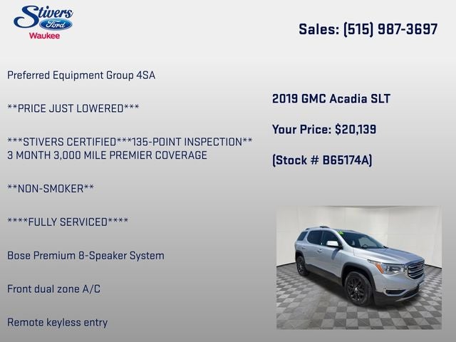 2019 GMC Acadia SLT-1