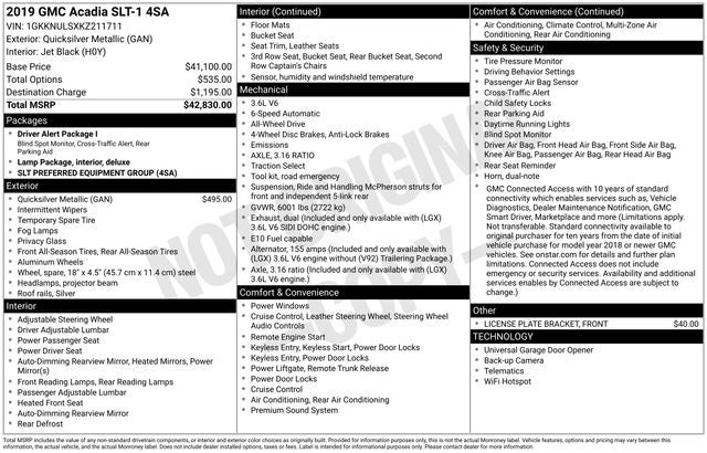 2019 GMC Acadia SLT-1