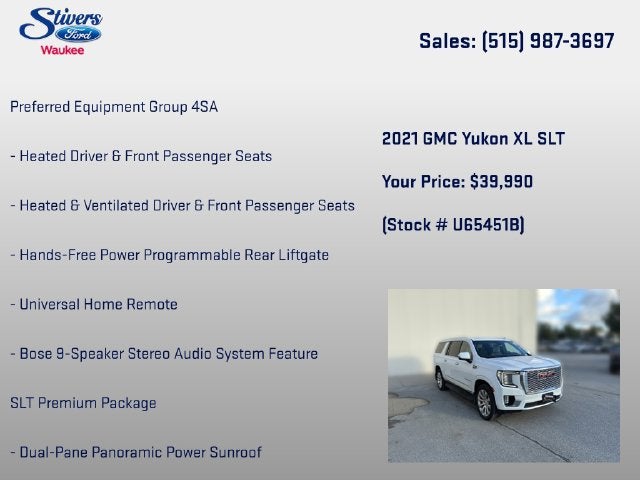 2021 GMC Yukon XL SLT