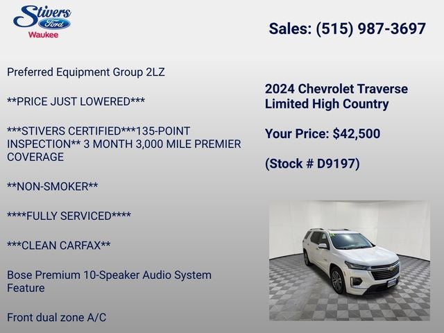 2024 Chevrolet Traverse Limited High Country
