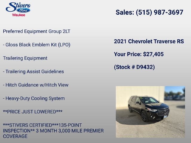 2021 Chevrolet Traverse RS