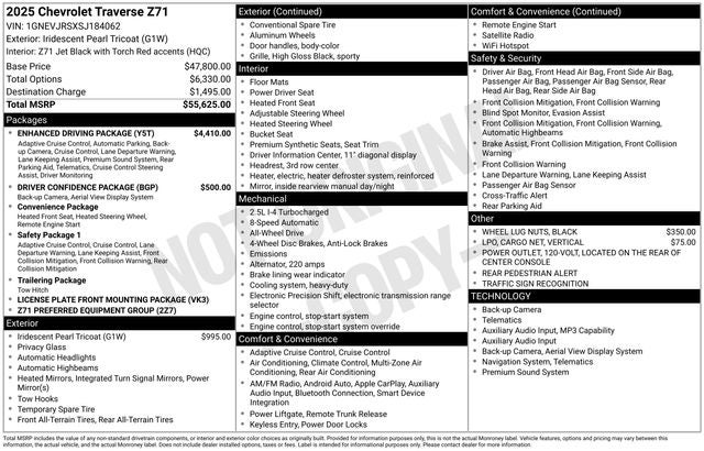 2025 Chevrolet Traverse Z71