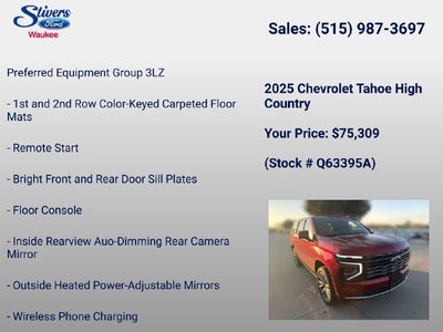 2025 Chevrolet Tahoe High Country