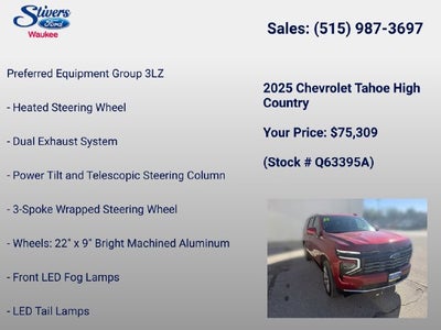 2025 Chevrolet Tahoe High Country