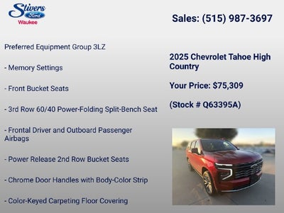 2025 Chevrolet Tahoe High Country