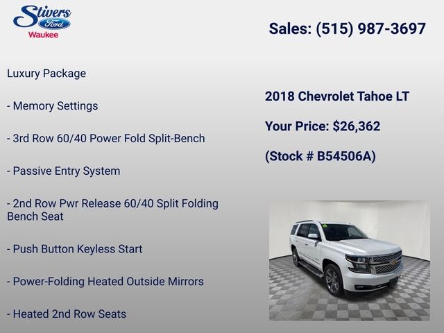 2018 Chevrolet Tahoe LT
